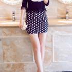 Dotted Pencil-cut Skirt