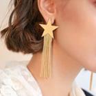 Alloy Star Fringed Earring 1 Pair - 925 Silver - Gold - One Size