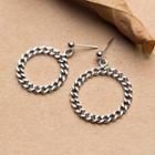 Chained Sterling Silver Hoop Earring