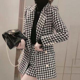 Set: Houndstooth Blazer + Shorts