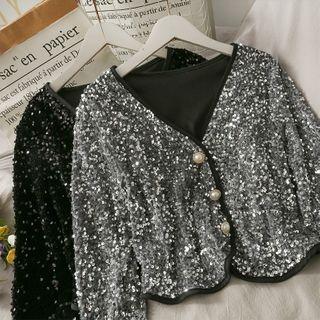 Sequined Velvet Light Jacket