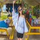 Off-shoulder Bell-sleeve Top