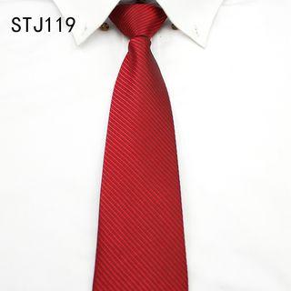 Pre-tied Striped Neck Tie (8cm) Stj119 - One Size