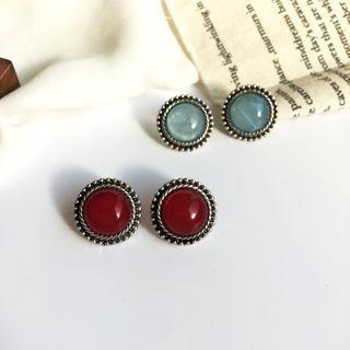 Retro Resin Bead Alloy Earring