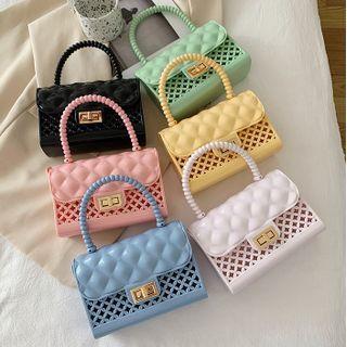 Plain Perforated Handbag