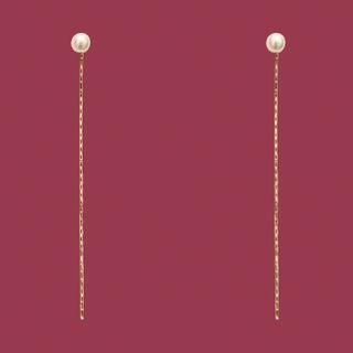 Faux Pearl Alloy Dangle Earring 1 Pair - S925 - Silver - Ear Stud Earring - Gold - One Size