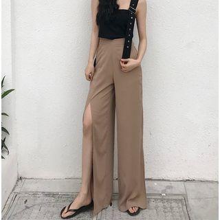 Slited Wide-leg Pants