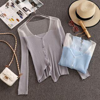 Asymmetric Sheer Cardigan