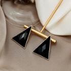 Triangle Alloy Earring 1 Pair - E4095 - Black - One Size