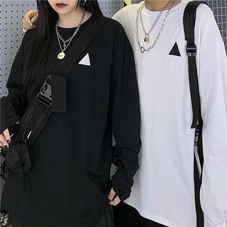 Triangle Embroidered Long-sleeve T-shirt