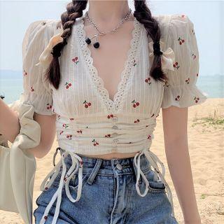 Short-sleeve Cherry Top