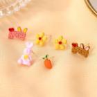 Non-matching Alloy Rabbit / Carrot / Flower Earring