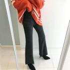 Seam-detail Boot-cut Knit Pants