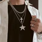 Alloy Cross / Star / Necklace / Set
