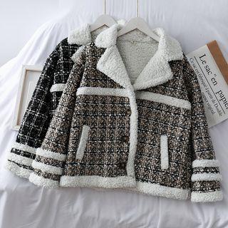 Patchwork Lapel Coat