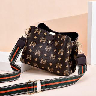 Wide Strap Print Crossbody Bag