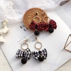 Plaid Bow Statement Earring