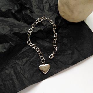 Alloy Heart Bracelet 1pc - Bracelet - One Size
