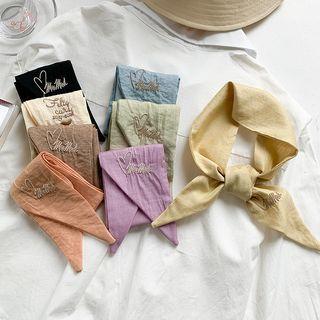 Embroidered Narrow Scarf Hair Tie
