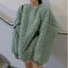 Plain Loose-fit Fleece Sweater