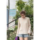 Long-sleeve Wrap-back T-shirt