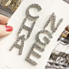 Rhinestone Change Lettering Dangle Earring As Shown In Figure - One Size