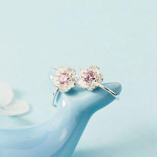 Flower Clip-on Earring 1 Pair - 143 - One Size