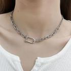 Thick Chain Necklace Silver - One Size