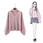 Mock Neck Cut Out Sweater
