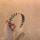 Checkerboard Hair Band Check - Black & White - One Size