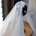 Rose Wedding Veil White - One Size