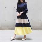 Color-block Maxi Pullover Dress