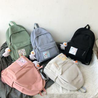 Plain Pvc Panel Zip Backpack