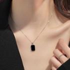Rectangle Pendant Stainless Steel Necklace