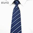 Pre-tied Striped Neck Tie (8cm) Stj112 - One Size