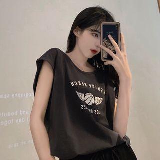 Short-sleeve Football Print T-shirt