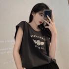 Short-sleeve Football Print T-shirt