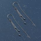 925 Sterling Silver Fringed Earring 1 Pair - One Size