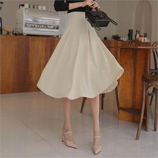 High-waist Midi Flare Skirt
