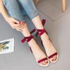 Ankle-tie Flat Sandals