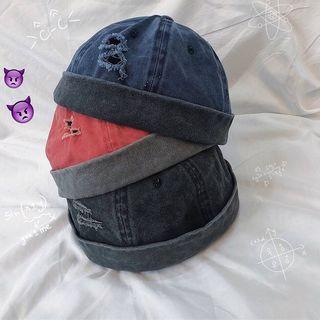 Ripped Denim Brimless Hat