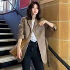 Open Front Belt Blazer
