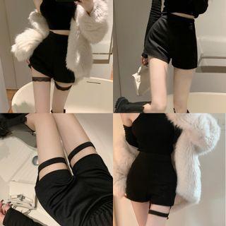 High-waist Dress Shorts With Thigh-rings