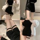 High-waist Dress Shorts With Thigh-rings