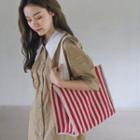 Striped Canvas Tote Bag (various Designs)