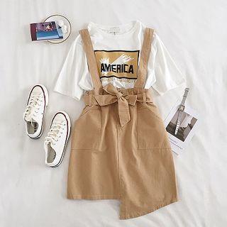 Asymmetric Lace-up Strappy Dress
