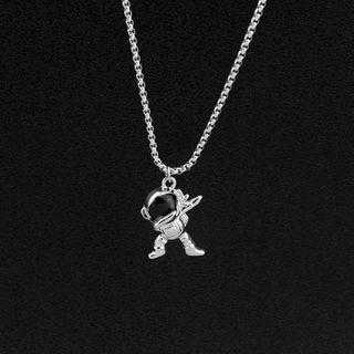 Astronaut Pendant Chain Necklace Silver - One Size