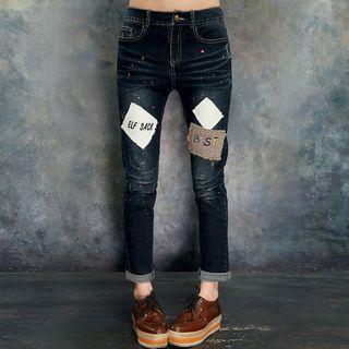 Applique Slim-fit Jeans