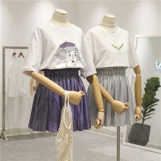 Glittered Flared Skirt