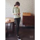 Band-waist Fringe-hem Skinny Pants